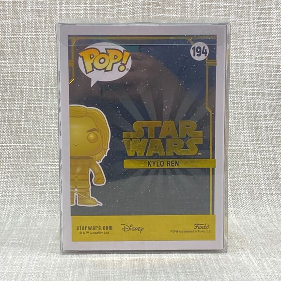 Funko POP! Disney Star Wars Kylo Ren #194 Gold Metalic Walmart Exclusive - Picture 4 of 6